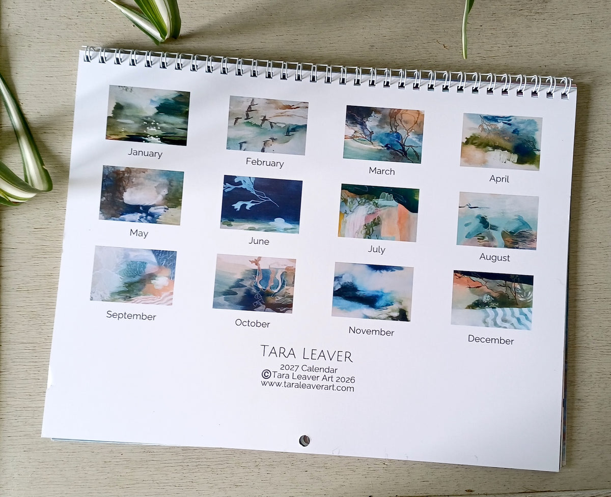 2027 Fine Art Calendar showing the back cover