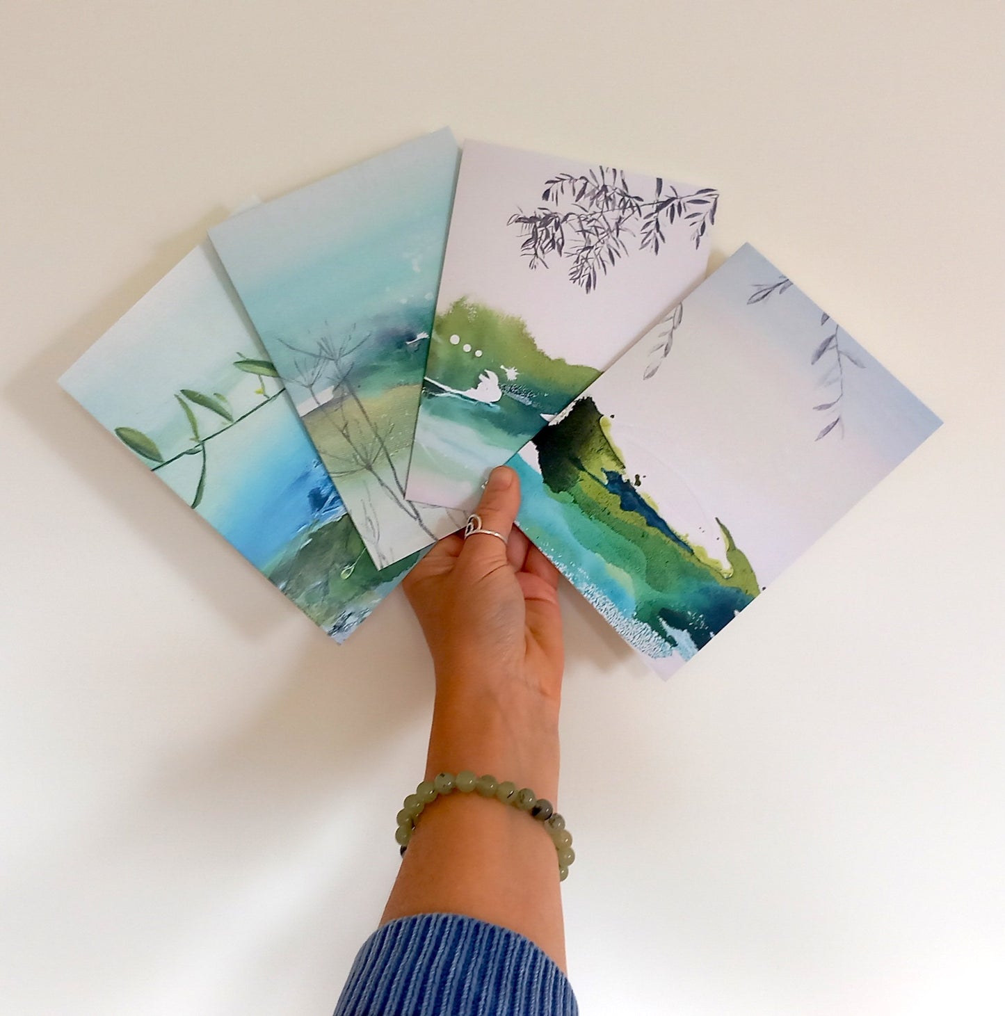 Set of 4 greeting cards - Fresh