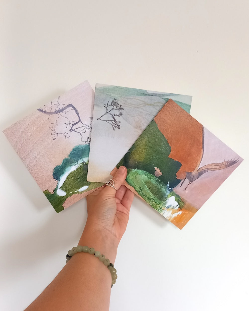 Set of 3 greeting cards - Sand